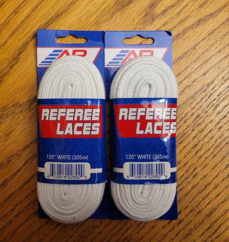 NEW 2 pack A&R Hockey Cloth Referee Laces 120”