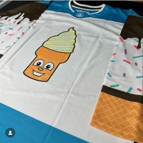 Ice Cream White New Large Adult Unisex Jersey