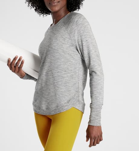Athleta Mindset Sweatshirt Women Size: XS Heather Gray Beyond Soft Long Sleeve