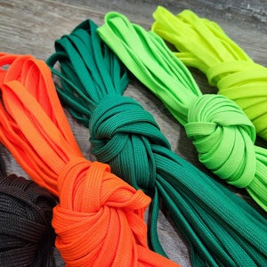 Lacrosse shooters bundle (62" long) perfect for Goalie Stick Orange Green Neon