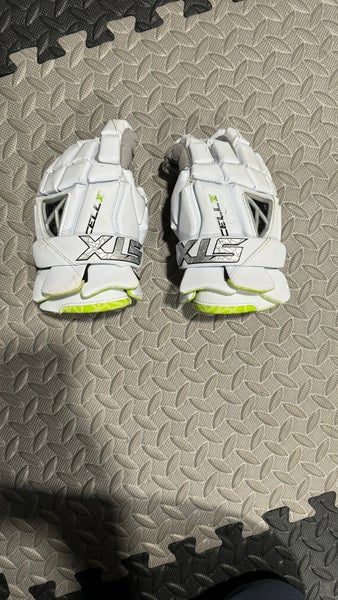 Used Player STX Cell V Lacrosse Gloves XSmall