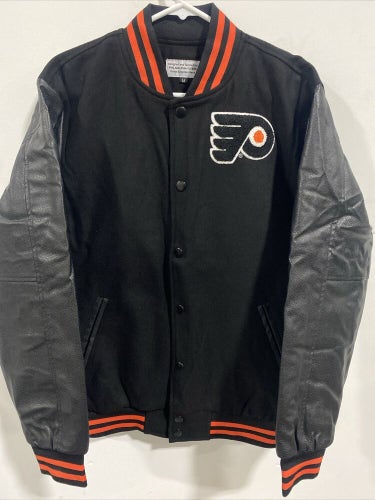 Philadelphia Flyers Inside Edge Member Black Letterman Wool Jacket Size Medium