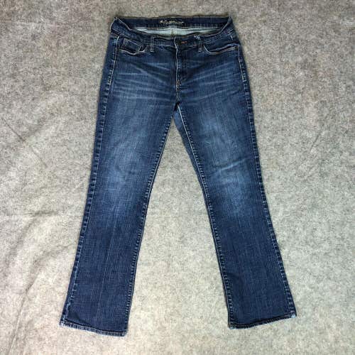 Old Navy Womens Jeans 8 Blue Bootcut Denim Pant Mid Rise Dark Wash Sweetheart