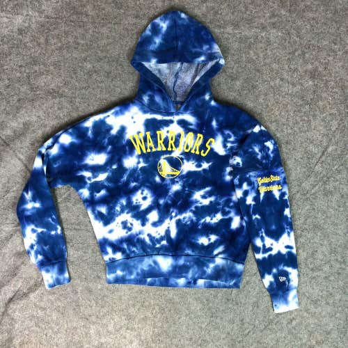 Golden State Warriors Womens Hoodie Extra Small Blue White Tie Dye Basketball