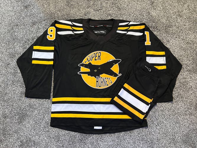 Custom Embroidered F/A-18E/F Super Hornet Hockey Jersey/Socks #91 Size Large