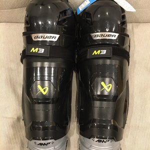 New! 14” Bauer Supreme M3 Shin Pads Shin Guards Intermediate
