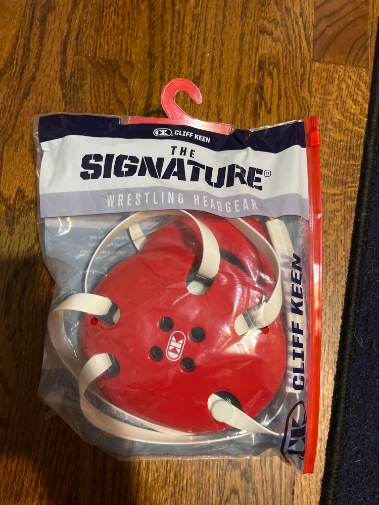 New Cliff Keen Signature Headgear (Red and white)