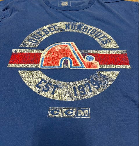 CCM Retro Quebec Nordiques Vintage Hockey T-Shirt