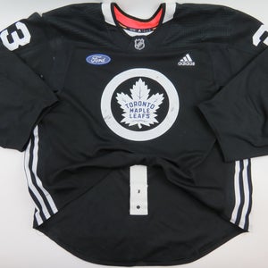 Adidas Toronto Maple Leafs Practice Worn Authentic NHL Hockey Jersey Black Size 58 GOALIE