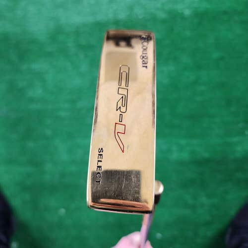 Rare Cougar CR-V Select Gold Plated Heavy Blade Long Putter Right Handed 38.5"