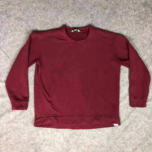 Orvis Mens Sweatshirt Medium Red Pullover Crew Neck Sweater Casual Solid Outdoor