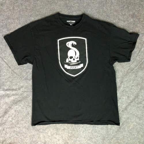 Mafia III Mens Shirt Extra Large Black Tee Short Sleeve Graphic Video Game Top