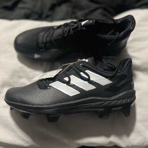 Black  Molded Baseball Cleats Adidas Adizero Afterburner 8 Size 10
