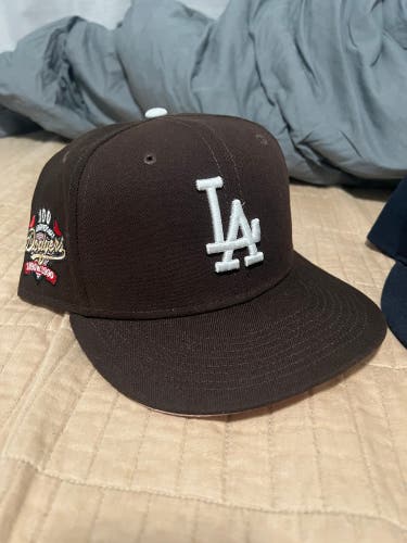 Brown Used 7 1/2 New Era Hat