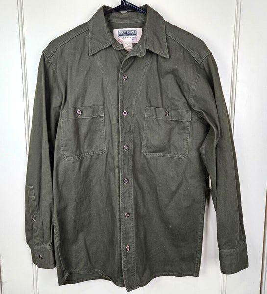 Stormy Kromer Heavy Cotton Twill Hunting Fishing Shirt Mens Size: S Green USA