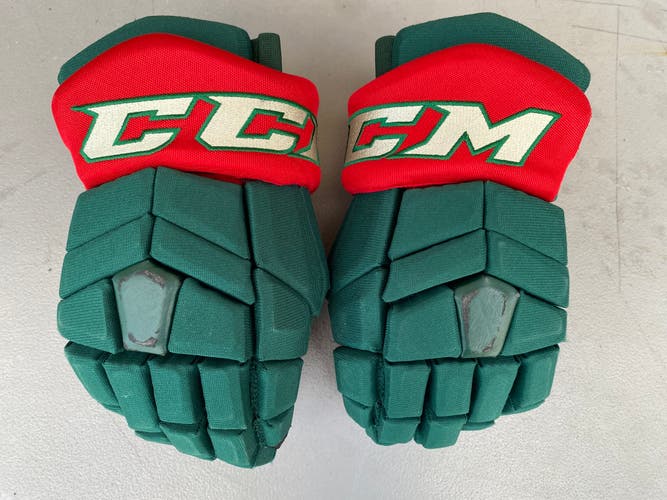 CCM HGTK Tacks Pro Stock 14" Hockey Gloves Wild Green 5260