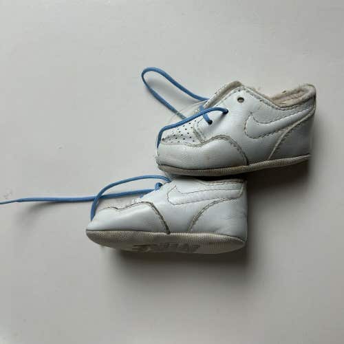 Vintage 1990 Nike Sweet Dream II Crib Shoes Baby White Blue Pink Tin Sz 1