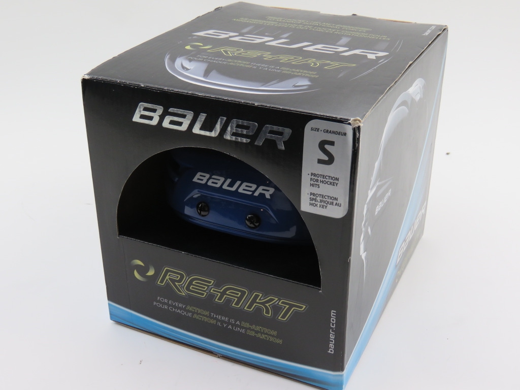 New! Bauer RE-AKT NHL Pro Stock Ice Hockey Player Protective Helmet Blue Small