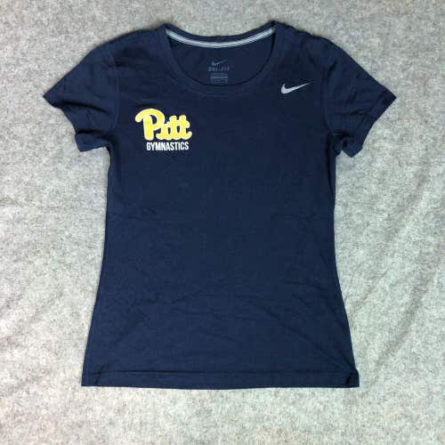 Pittsburgh Panthers Womens Shirt Small Navy Nike Short Sleeve Tee Gymnastics A3