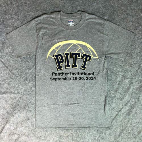 Pittsburgh Panthers Womens Shirt Small Gray Short Sleeve Tee Volleyball Top NCAA
