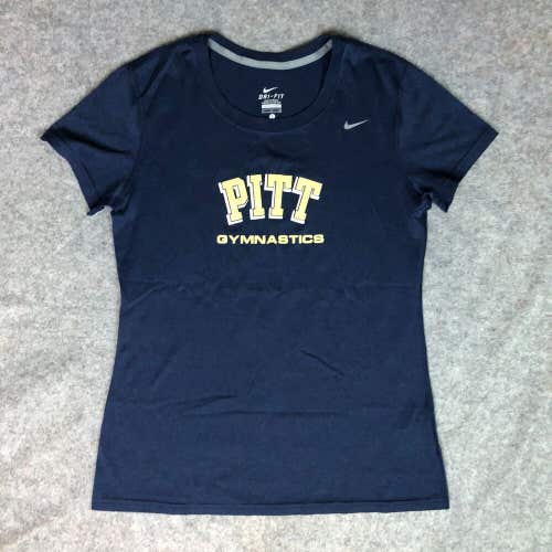 Pittsburgh Panthers Womens Shirt Small Navy Nike Short Sleeve Tee Gymnastics A2