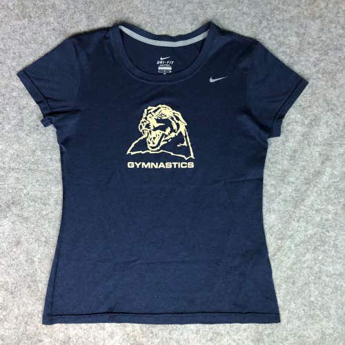 Pittsburgh Panthers Womens Shirt Small Nike Navy Short Sleeve Tee Gymnastics ^