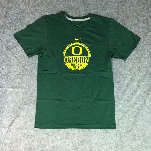 Oregon Ducks Mens Shirt Extra Small Nike Green Gold Short Sleeve Tee Track NCAA