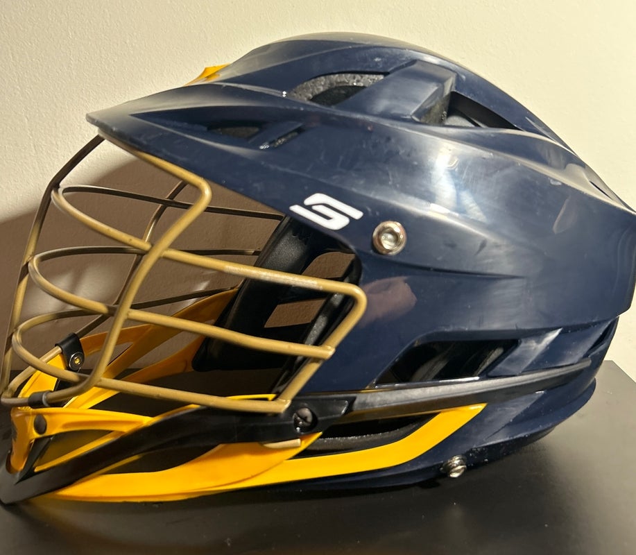 Cascade S Helmet: Navy Blue/Yellow