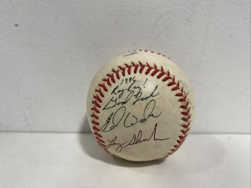 Larry Shenk Ed Wade Joe Thomas Autographed MLB Baseball Philadelphia Phillies
