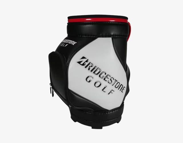 NEW Bridgestone Golf Black/Red/White Range Den Caddy Bag