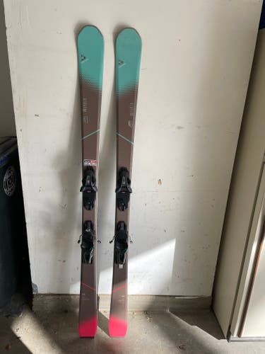 Used Women's 2019 Fischer 166 cm All Mountain My Pro MT 80 Skis With Bindings Max Din 10