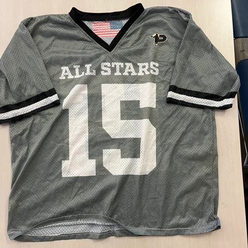 One Percent Showcase All Star Game gray lacrosse pinnie