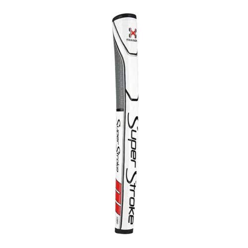 SuperStroke Traxion 1.0 PT Putter Grip (Gray/White/Red, 82g) Golf NEW