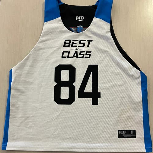 Best in Class Lacrosse white/black reversible pinnie