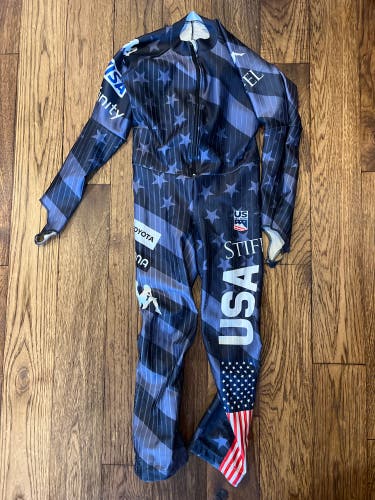 US Ski Team Non-Padded Suit, Front Zip, Women’s Medium
