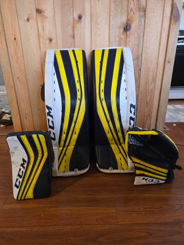 Used 36" CCM Regular Premier Pro Goalie Full Set