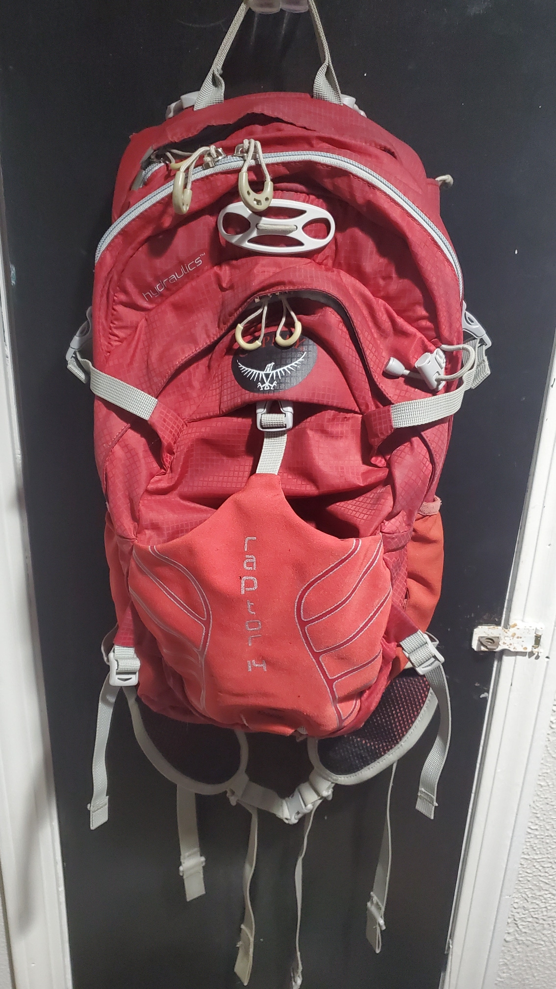 Osprey Raptor 14 Hydration Cycling Backpack - Burnt Orange/Red and Grey - Pre-Owned