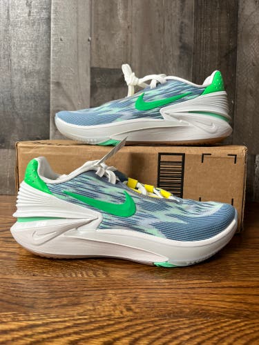 Nike Air Zoom GT Cut 2 Leche Blue Green Glow Size 8 Basketball Shoes DJ6015 403