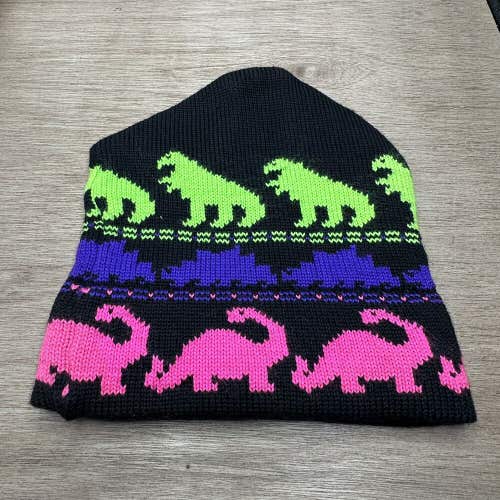 Vintage Capello Canada Wool Beanie Dino Dinosaur