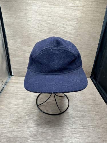 Vintage Pendleton Blue Wool 5 Panel Ear Flaps Hat Size L Made In USA