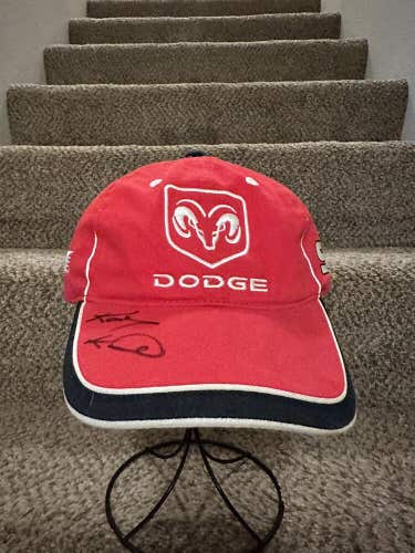 Nascar Dodge Kahne #9 Chase Authentics Autographed Cap Hat Adult Adjustable Red