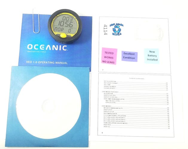 Oceanic Veo 1.0 Scuba Dive Computer Puck Module Air & Nitrox Veo 1 nx #4114