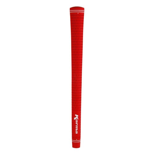 Karma Golf Velour Golf Swing Grips Classic Rubber .600" - RED - MIDSIZE (+1/32")