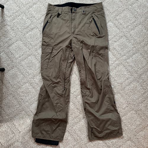 686 Khaki Cargo Snowpants Men's L Skiing Snowboarding