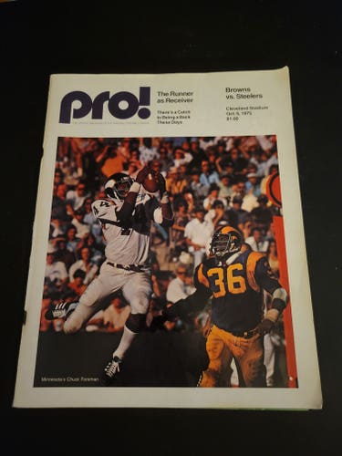 Vintage PRO NFL Gameday Magazine Cleveland Browns vs Pittsburgh Steelers