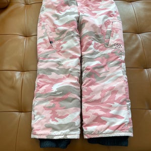 Roxy Girls Ski Pants Pink Camouflage