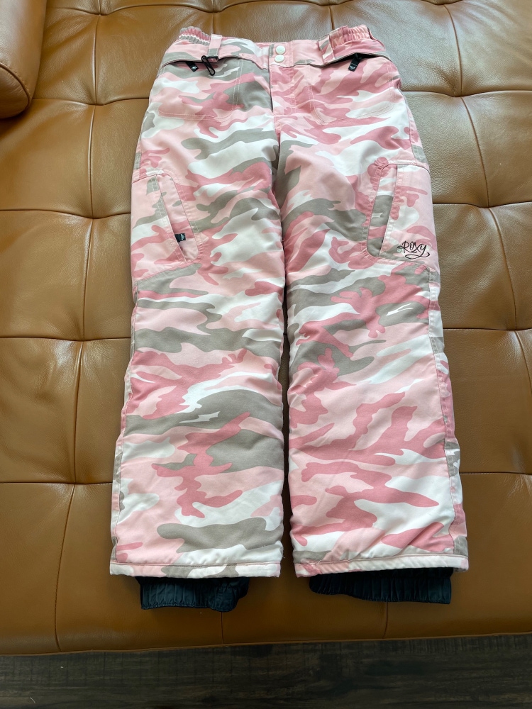 Roxy Girls Ski Pants Pink Camouflage