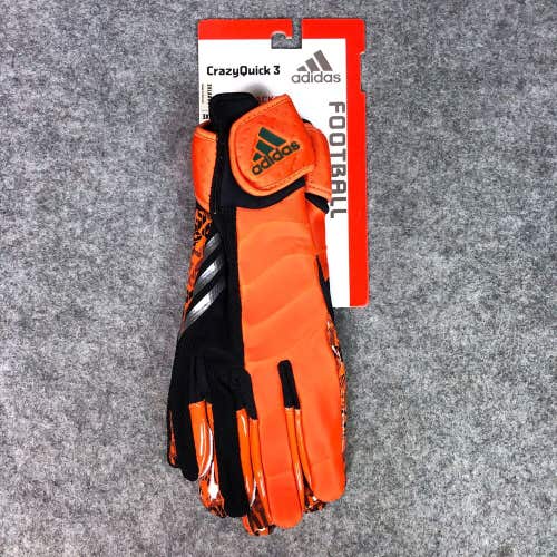 Adidas Mens Football Gloves 3XL XXXL Orange Black Receiver Crazy Quick 3 NWT