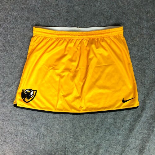 VCU Rams Women Skirt Large Nike Yellow Black Unlined Logo Drawstring NCAA Tennis