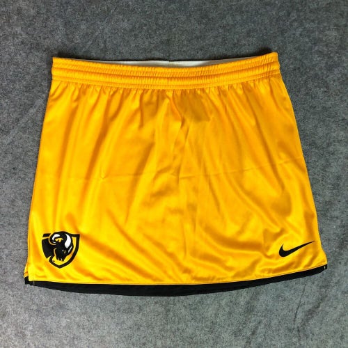 VCU Rams Women Skirt Small Nike Yellow Black Logo Unlined Drawstring NCAA Tennis